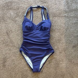 Cupshe Stylish Blue One-Piece Swimsuit Medium